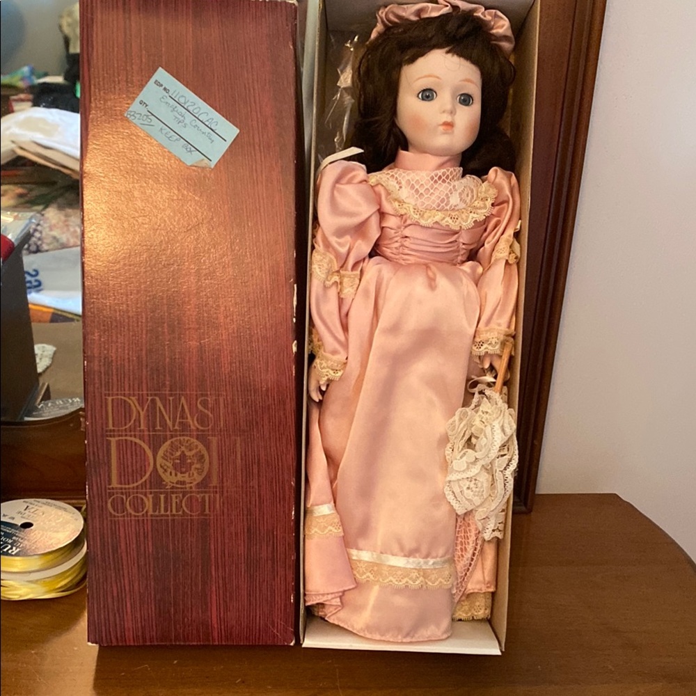 Pink Porcelain Doll Dynasty Doll